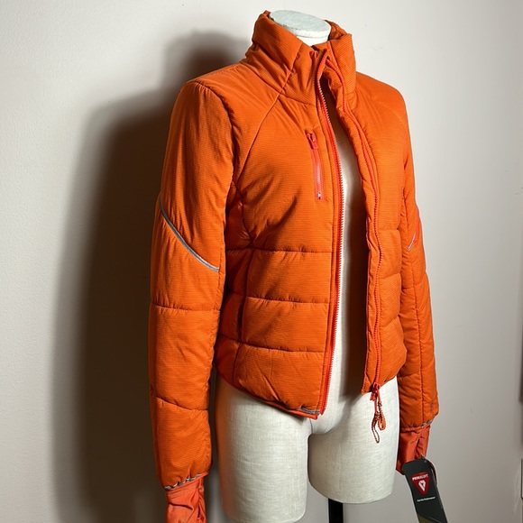 Free People Gathering Storm Run Puffer Ted Orange Puffer size small- NWT - Picture 5 of 17